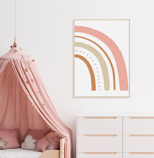 Quadro Infantil Arco Íris Amarelo Direita Cobre - Vertical