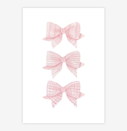 Quadro Infantil Laços e Rosas - Vertical