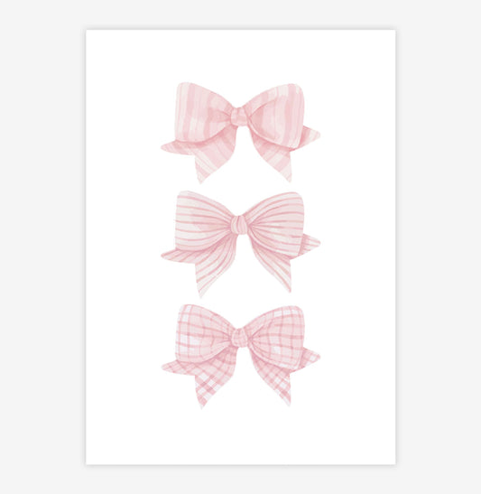 Quadro Infantil Laços e Rosas - Vertical