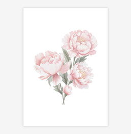 Quadro Infantil Rosas Rosa - Vertical