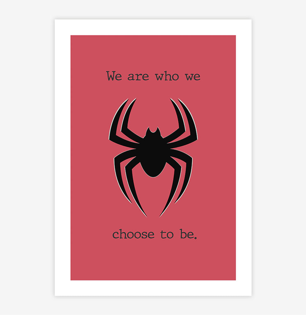 Quadro Infantil Homem Aranha Vermelho - Vertical