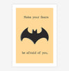 Quadro Infantil Batman Amarelo - Vertical