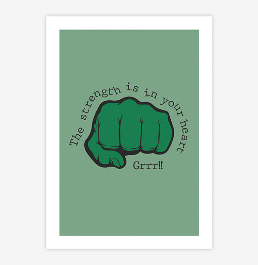 Quadro Infantil Hulk Verde - Vertical