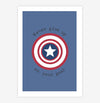 Quadro Infantil Capitão América Azul - Vertical