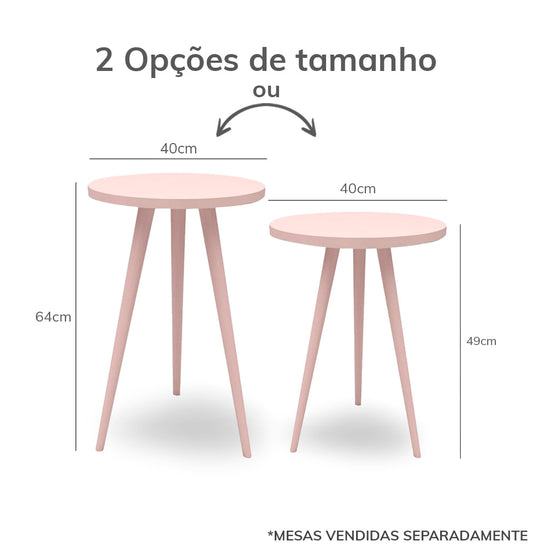Mesa de Apoio Viena - Rosa Claro