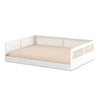 Cama Montessoriana Casal Haus Com Palha - Branco