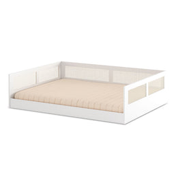 Cama Montessoriana Casal Haus Com Palha - Branco