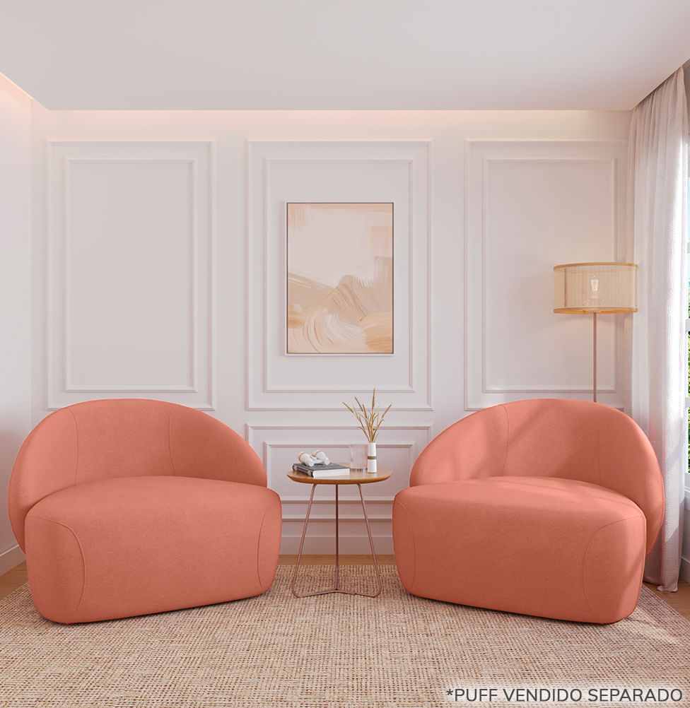 Poltrona Concha - Coral