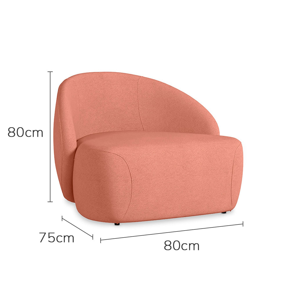 Poltrona Concha - Coral