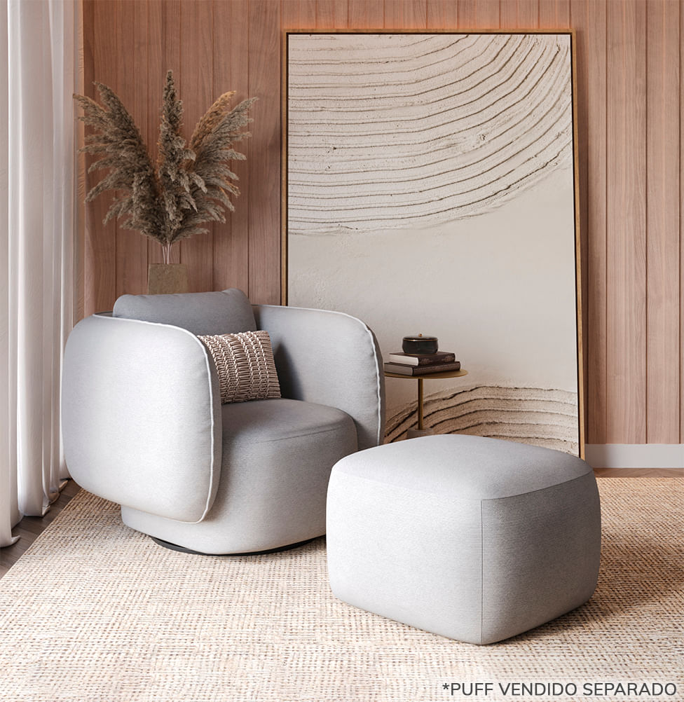 Poltrona Olivia - Cinza