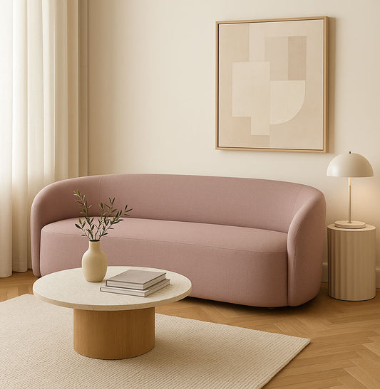 Sofá Orgânico Luna 1,80 M - Rosa Claro