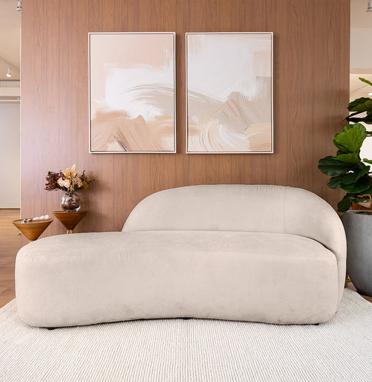 Sofá Orgânico Luna Recamier Lado Esquerdo - Bege