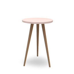 Mesa de Apoio Viena Com Pé Mel - Rosa Claro