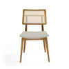 Conjunto de 2 Cadeiras Para Mesa de Jantar Paris Palha Natural Freijó - Cru