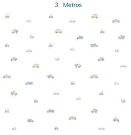 Papel de Parede Carros Aquarela Colors - Mural