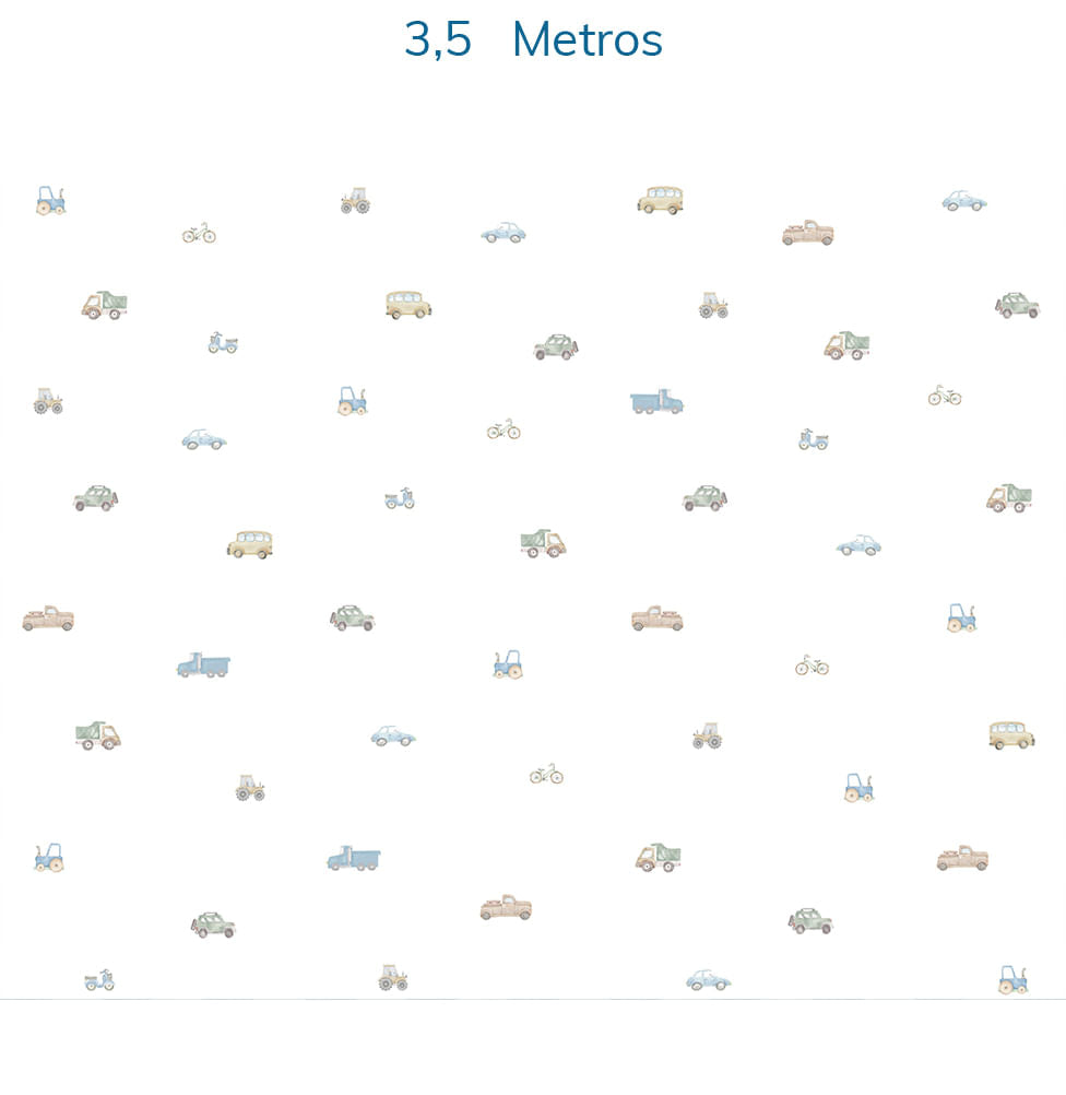 Papel de Parede Carros Aquarela Colors - Mural