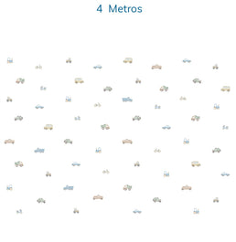 Papel de Parede Carros Aquarela Colors - Mural