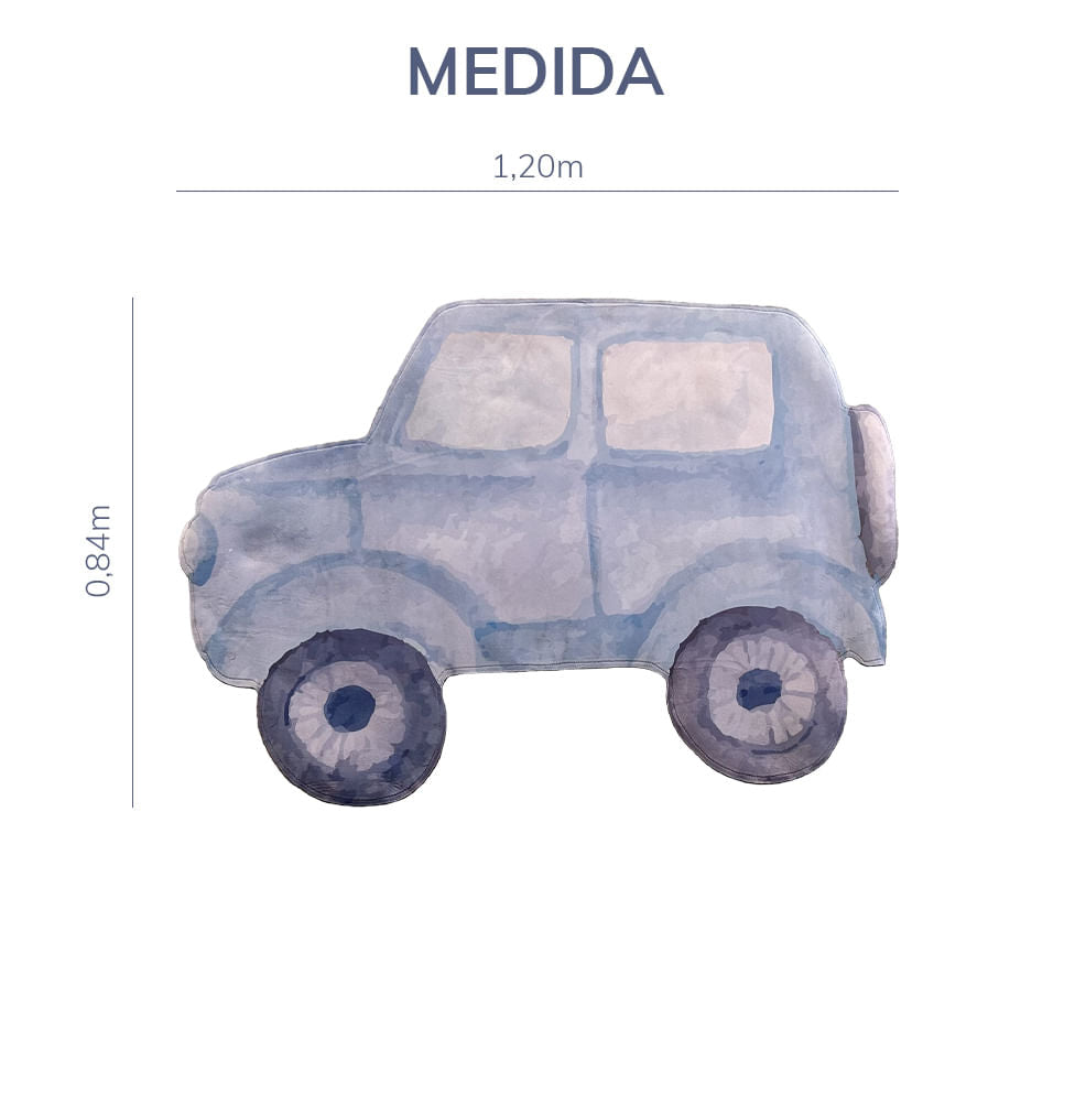 Tapete Infantil Carrinho Azul Playmat