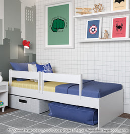 Cama Solteiro Turca Slim - Branco