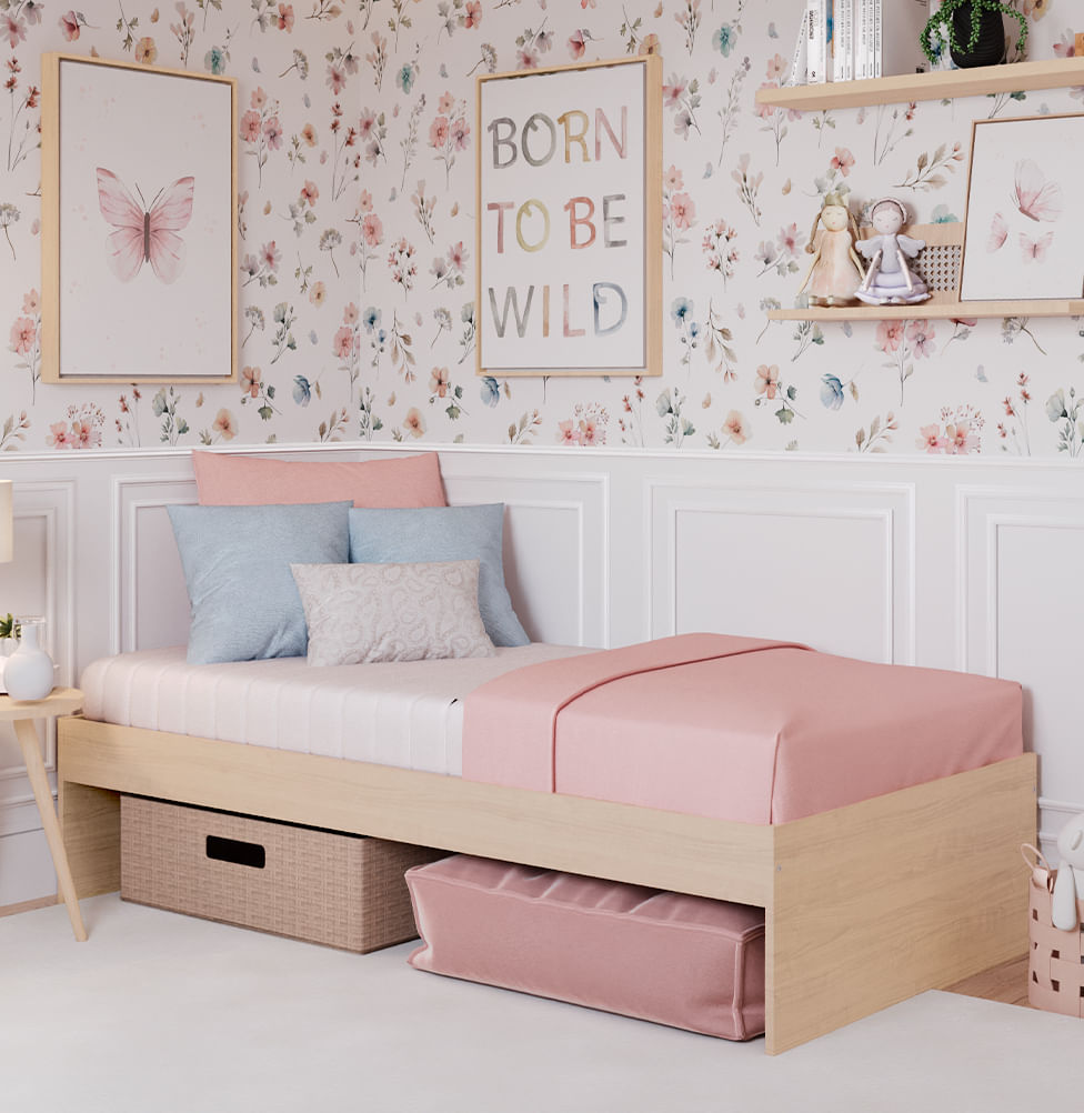 Cama Solteiro Turca Slim - Carvalho