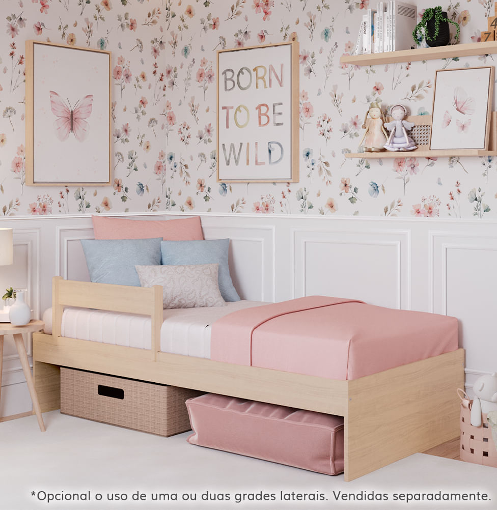 Cama Solteiro Turca Slim - Carvalho