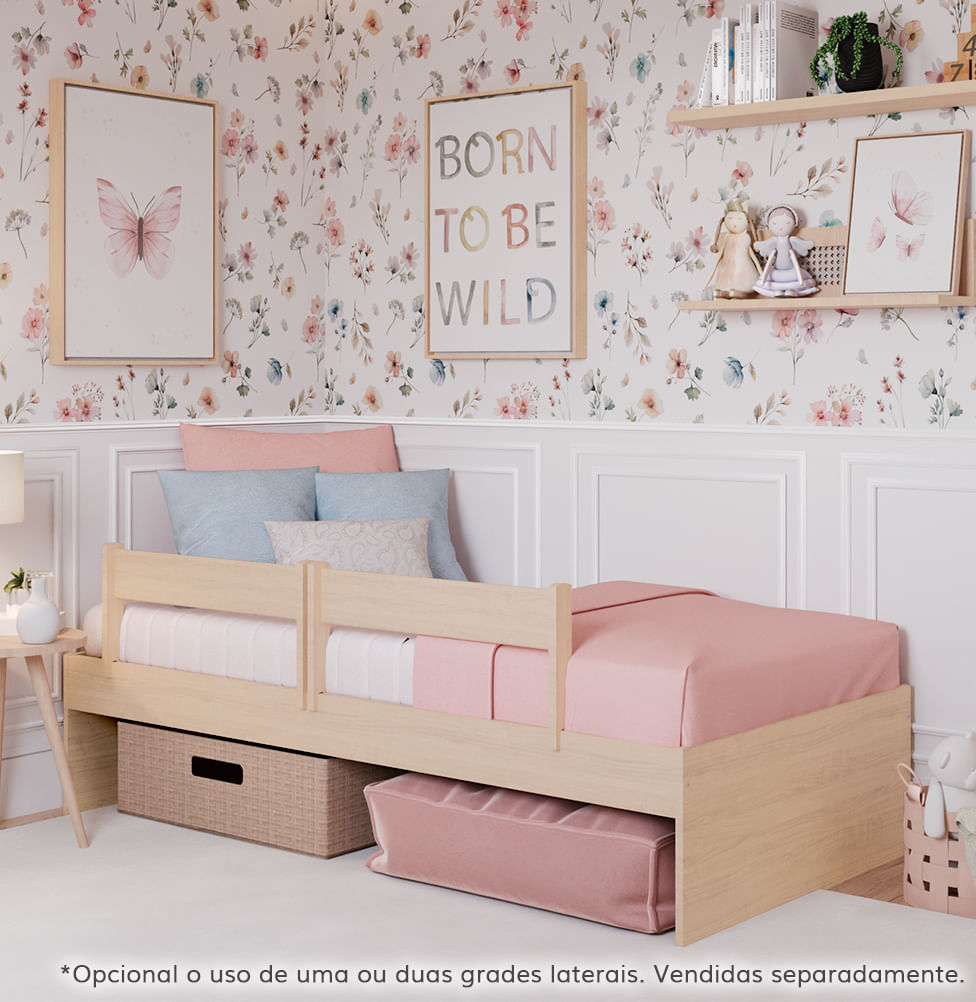 Cama Solteiro Turca Slim - Carvalho