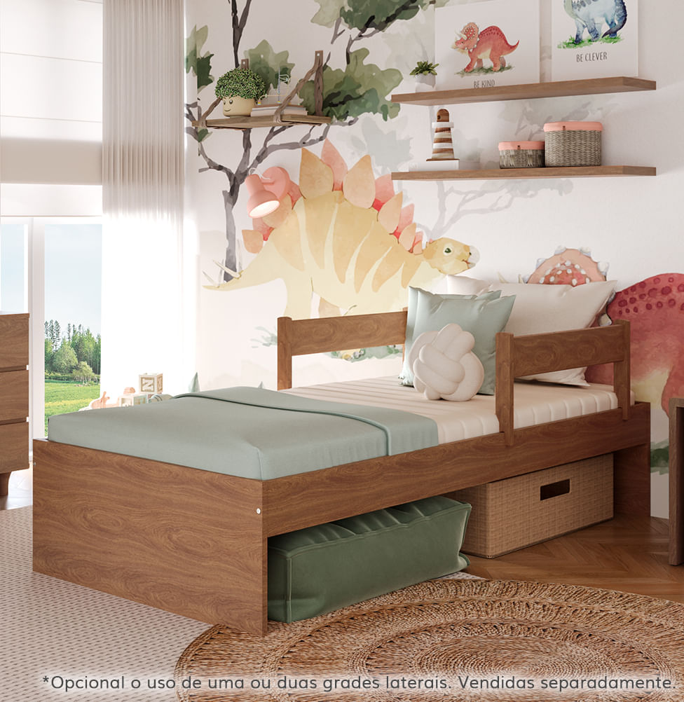 Cama Solteiro Turca Slim - Freijó