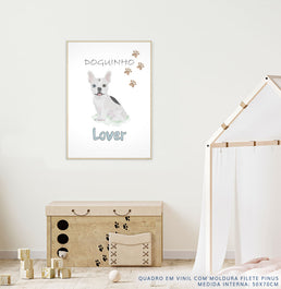 Quadro Infantil Retangular Buldogue Lover - Vertical