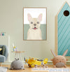 Quadro Infantil Retangular Buldogue Bege - Vertical