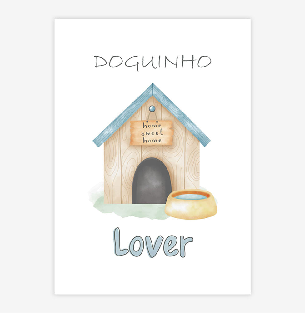 Quadro Infantil Retangular Casinha Lover - Vertical