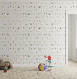 Papel de Parede Cachorros e Gatos - Azul