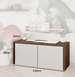 Mesa Infantil Up Freijó com Caixa Branca 