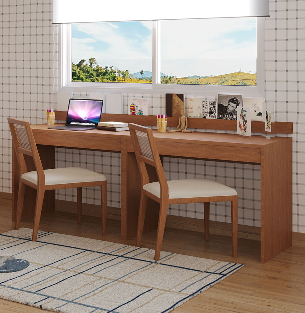 Escrivaninha Up Freijó 2 Gavetas