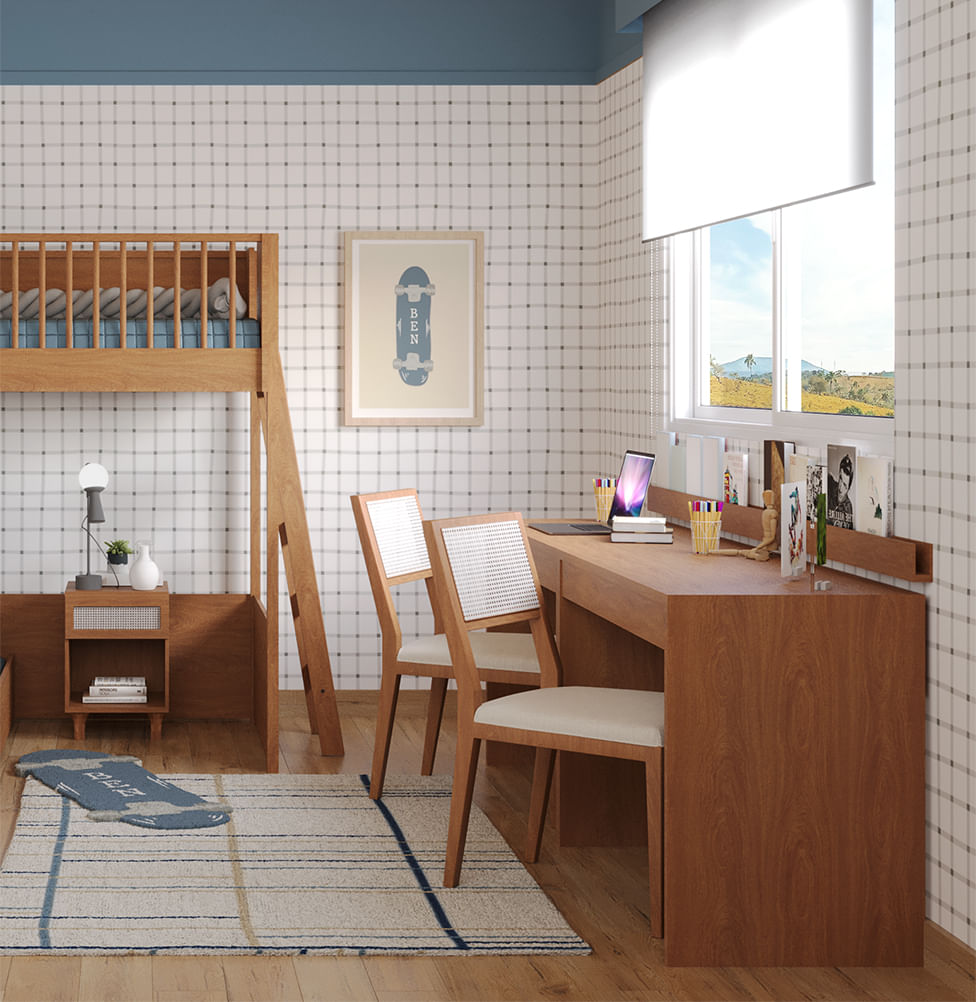 Escrivaninha Up Freijó 2 Gavetas