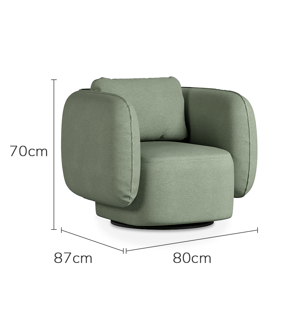 Poltrona Olivia Com Puff - Verde