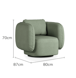 Poltrona Olivia Com Puff - Verde