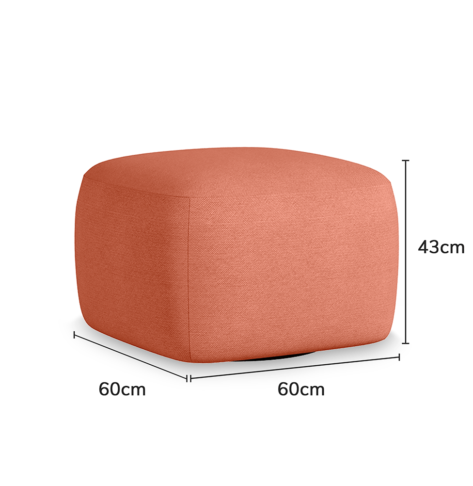 Poltrona Olivia Com Puff - Coral