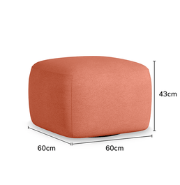 Poltrona Olivia Com Puff - Coral