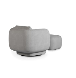 Poltrona Olivia Com Puff - Cinza