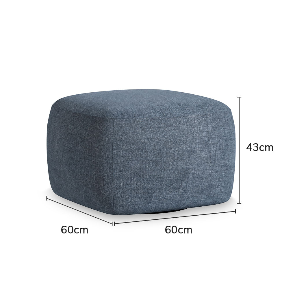 Poltrona Play com Puff - Azul