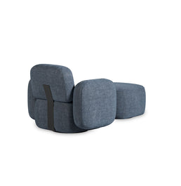 Poltrona Play com Puff - Azul