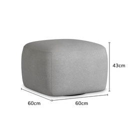 Poltrona Play com Puff - Cinza