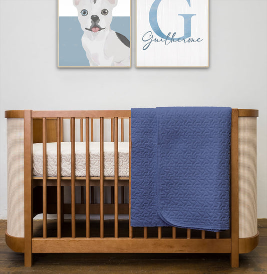 Colcha Para Berço Infinity - Azul Jeans