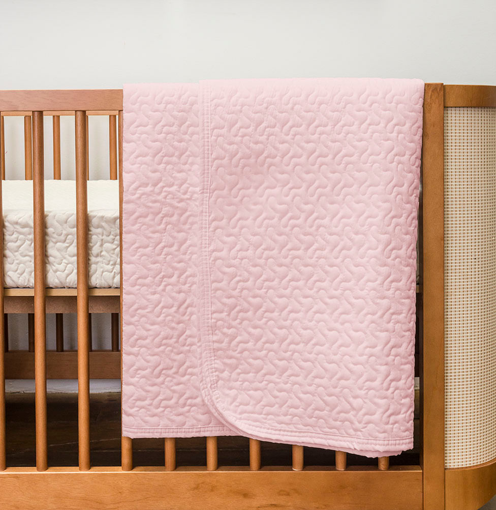 Colcha Para Berço Infinity - Rosa Chá
