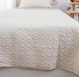 Kit Colcha Infinity 2 Peças - Bege