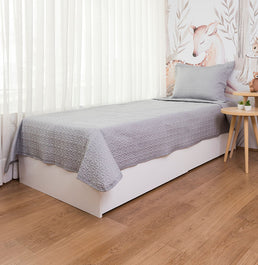 Kit Colcha Infinity 2 Peças - Cinza