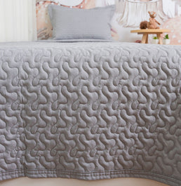 Kit Colcha Infinity 2 Peças - Cinza