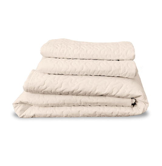 Kit Colcha Casal Infinity 3 Peças - Bege