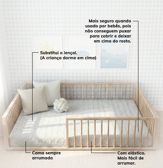 Colcha Casal Com Elástico Infinity - Branco