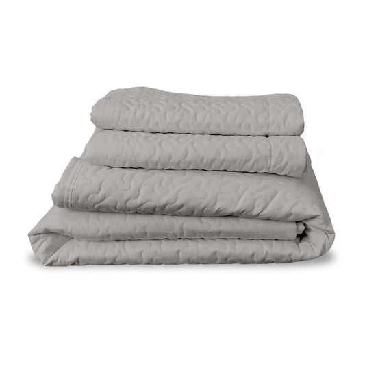 Kit Colcha Casal Infinity 3 Peças - Cinza